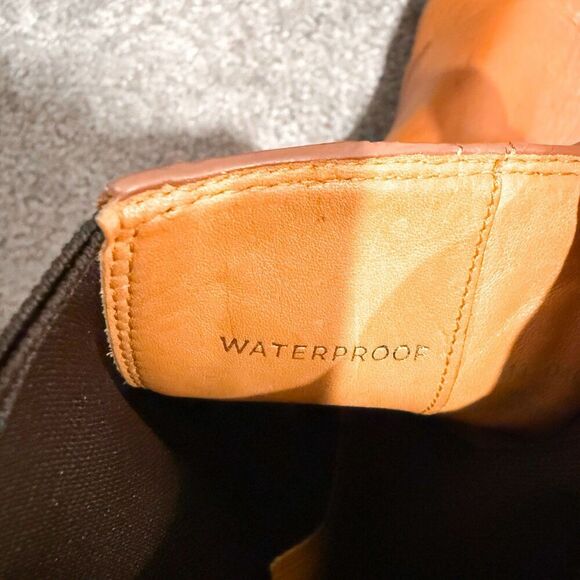 Cole Haan Boots Womens 10 B Chelsea Waterproof Brown Leather Classic Shoes Tan - Picture 9 of 11